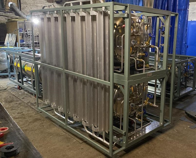 Gidropnevmaticheskaya skhema atmosfernogo isparitelya